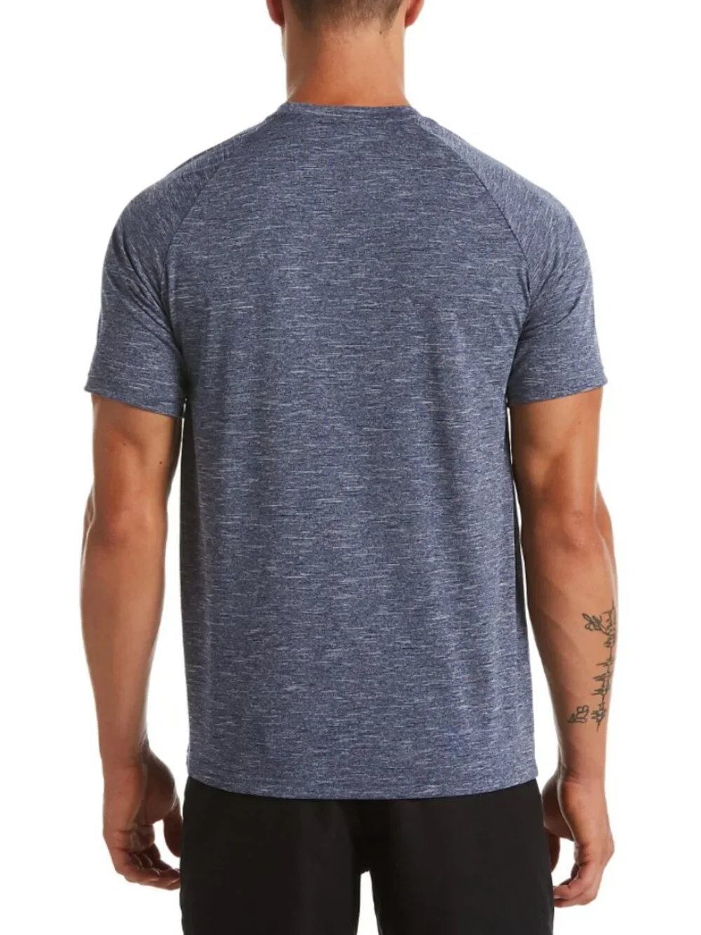 Nike Heather Hydroguard T-shirt Men's Size L Blue Short Sleeve Crew Neck UPF 40+